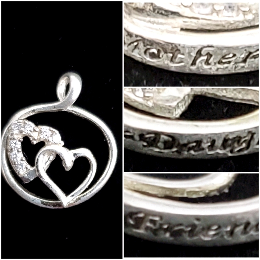 Sterling Silver Mother Daughter Friend Pendant